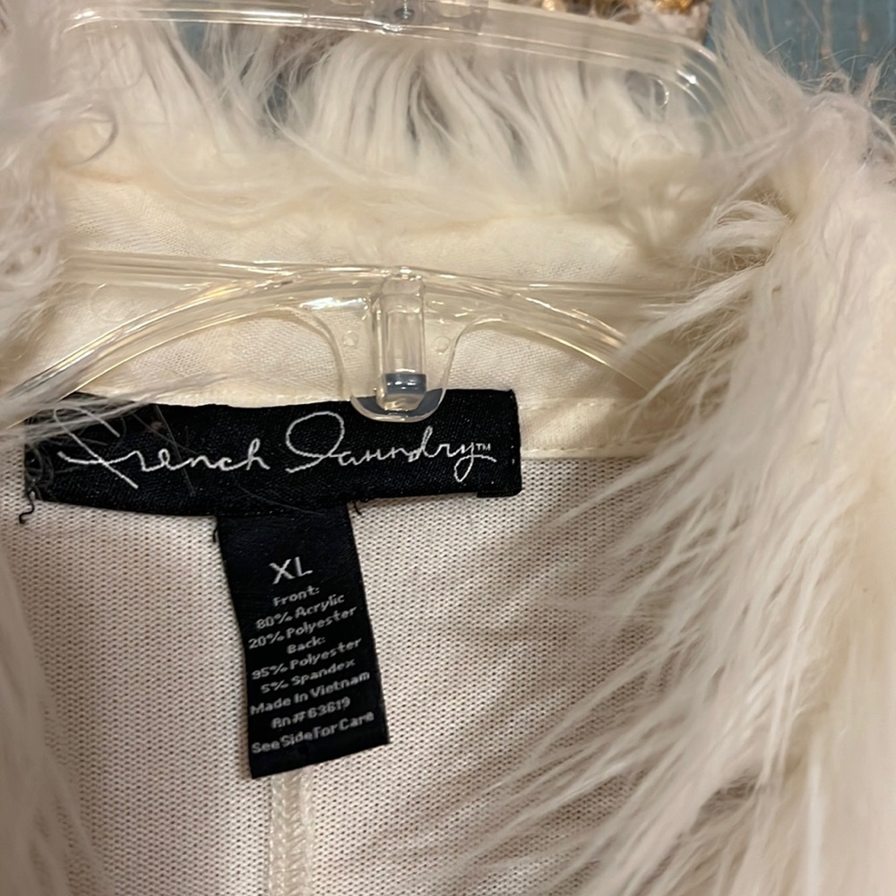 French Laundry, faux fur Vest, XL